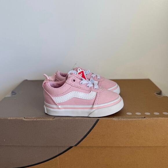 Vans Ward Pink/White Toddler Slip On Sneakers - SZ 4 C - Picture 5 of 11